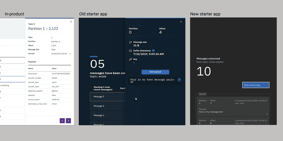 We evolved away from re-using the product UI message interaction in the starter app for differentiation